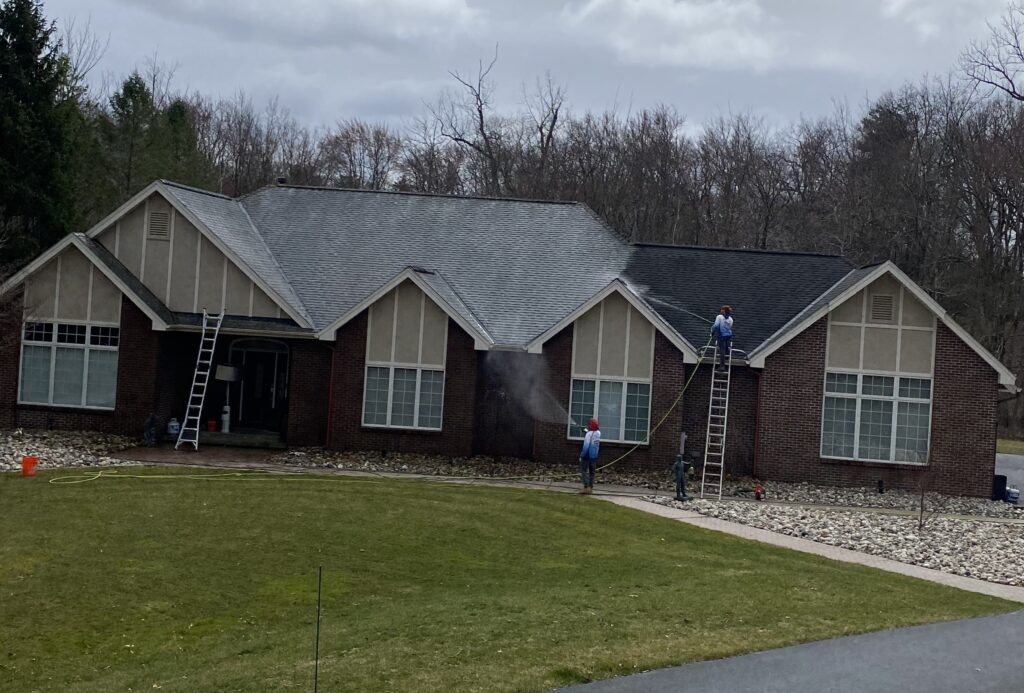 Roof washed in Saratoga County, NY